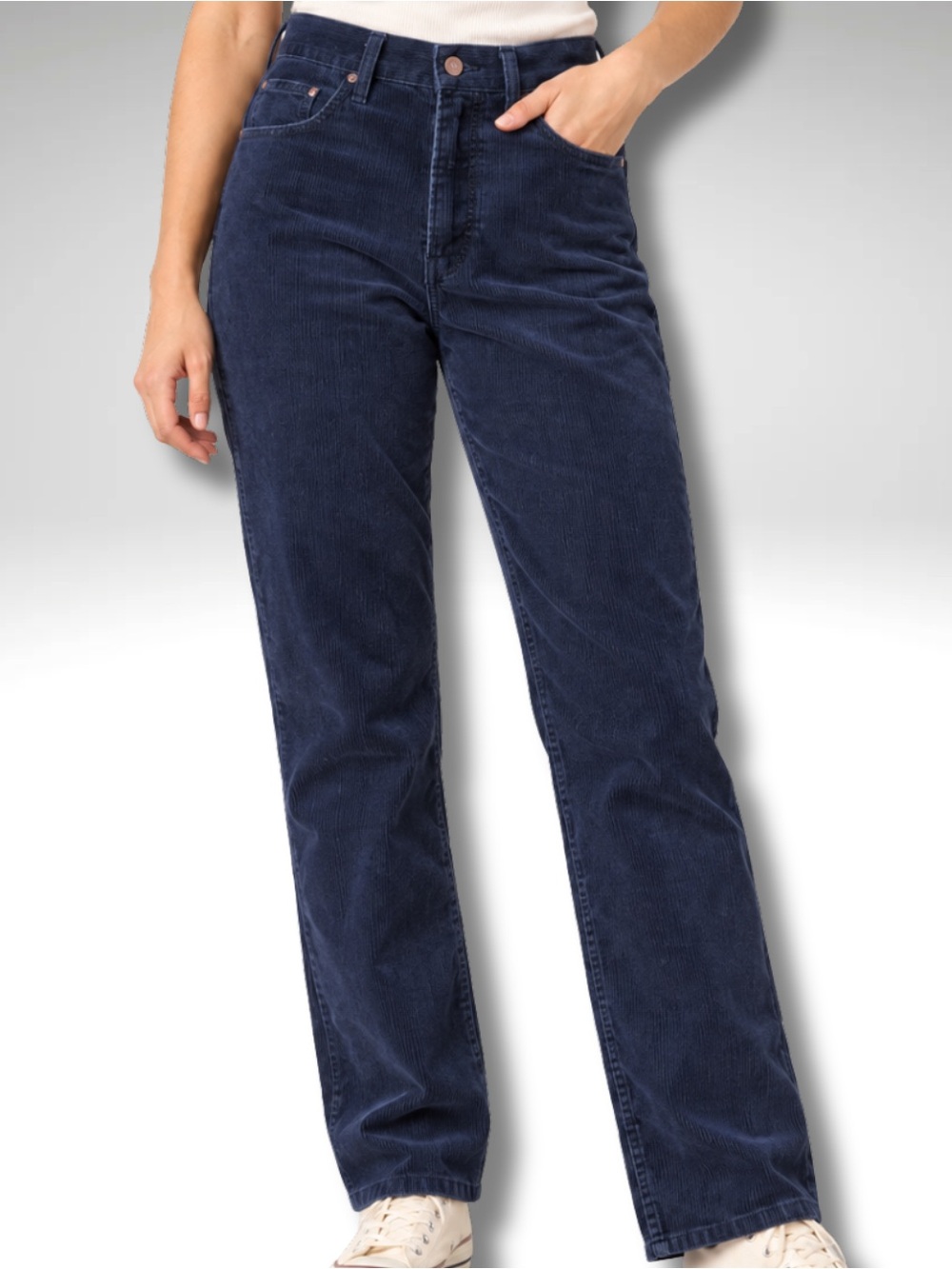 Vintage 80s Levi’s 719-1517 Student Corduroy Pants Navy USA